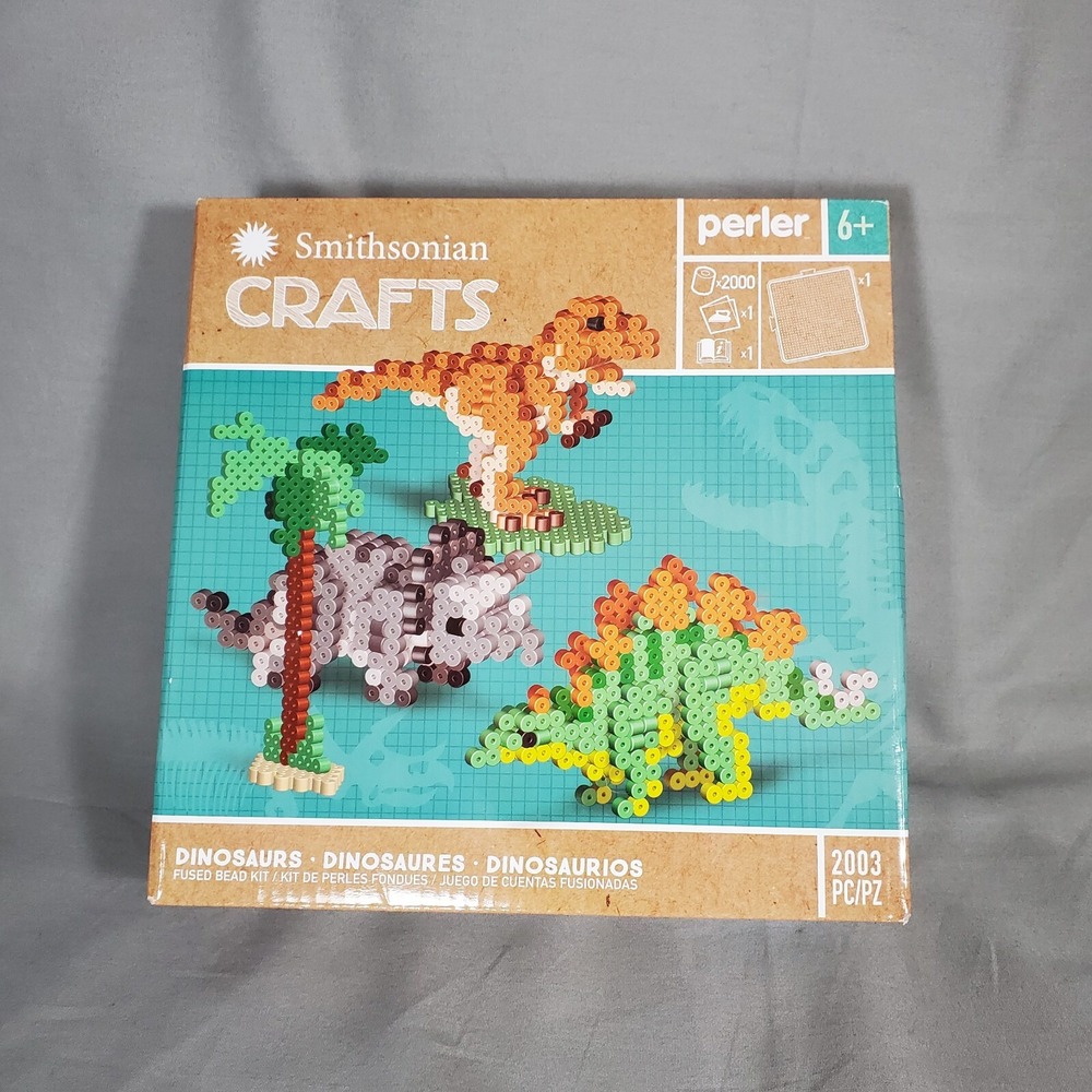Smithsonian Crafts 3D Dinosaurs Perler Fuse Bead Activity Kit 2003 Pieces New